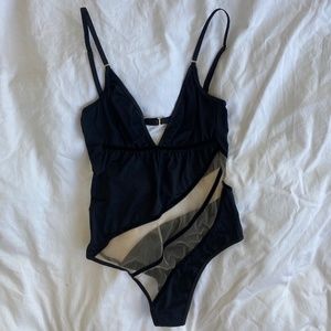 GOD SAVE QUEENS MESH MIMI BODYSUIT.